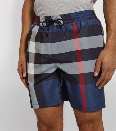 burberry blue swim shorts|burberry check drawcord swim shorts.